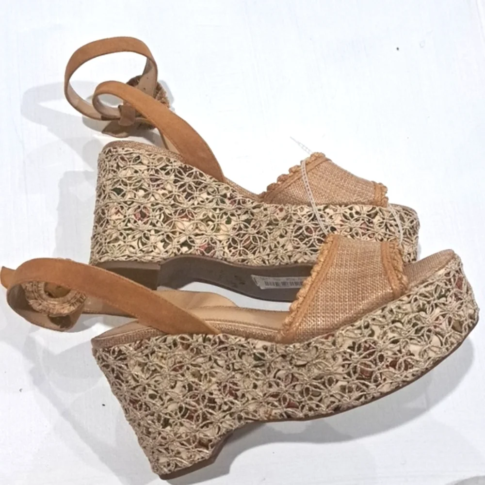 Sam Edelman Women's Amber Two-Piece Sculpted Platform Wedge Sandals